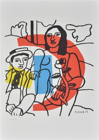 Fernand Leger FESTIVAL, 1955 litografia su carta, cm 48x34 esemplare CXVII su...