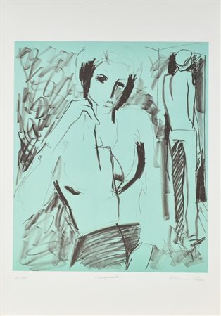 Bruno Paoli MOMENTO litografia,cm 70x50; es. 97/100 firmato, titolato e numerato