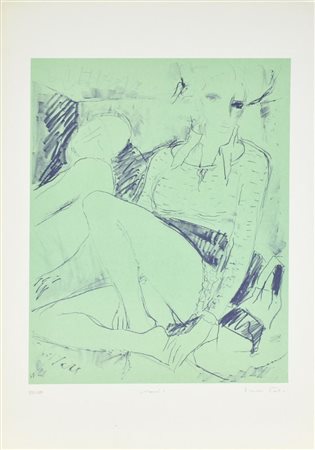 Bruno Paoli FIGURA FEMMINILE litografia, cm 70x50; es.97/100 firmato,...