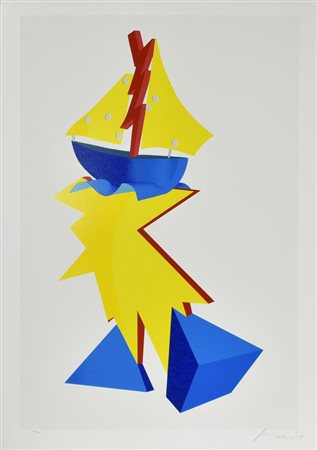 Innocente SENZA TITOLO serigrafia su carta, cm 100x70 esemplare 157 su 200...