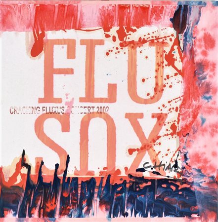 Giuseppe Chiari CRACKING FLUXUS CONCERT 2002 tecnica mista e collage su...