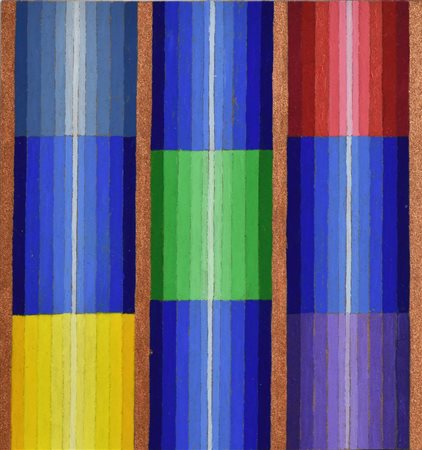 Francesco Fasano CROMIA PARALLELA acrilici su faesite, cm 16,5x15,5 sul...
