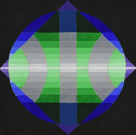 Francesco Fasano SENZA TITOLO acrilici su cartoncino, cm 16,5x16,5 sul retro:...