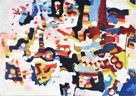 Claudio Knopfli SENZA TITOLO olio su tavola, cm 70x100 sul retro: firma e...