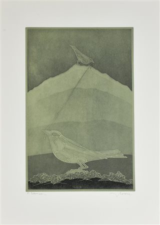 Francesco Casorati SENZA TITOLO incisione su carta, cm 70x50 (lastra cm...