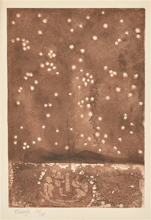 Felice Casorati SENZA TITOLO stampa originale su carta, cm 50x34 (lastra...