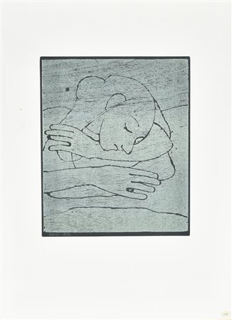 Felice Casorati SENZA TITOLO stampa originale su carta, cm 50x34 (lastra...