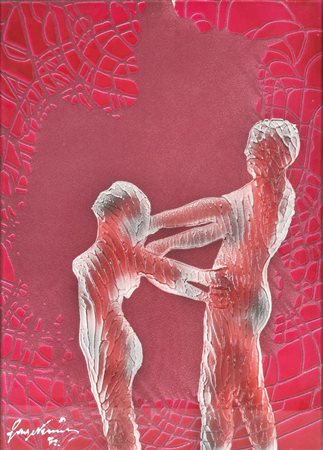 Vernis Sage I DANZATORI tecnica mista su cartone, cm 70x50 sul fronte: firma...