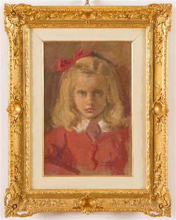 Gino Marzocchi (Molinella 1895 – Bologna 1981), “Ritratto di bambina”, 1943....