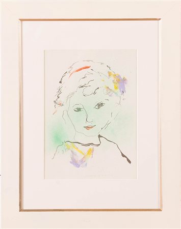 Ernesto Treccani (Milano 1920 – 2009), “Camilla”. Tecnica mista su cartoncino...