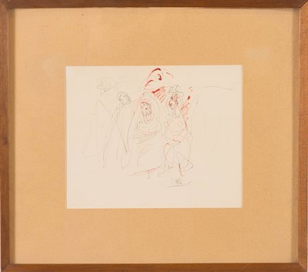 Cleto Tomba (Castel San Pietro Terme 1898 - Bologna 1987), “Tre figure”....