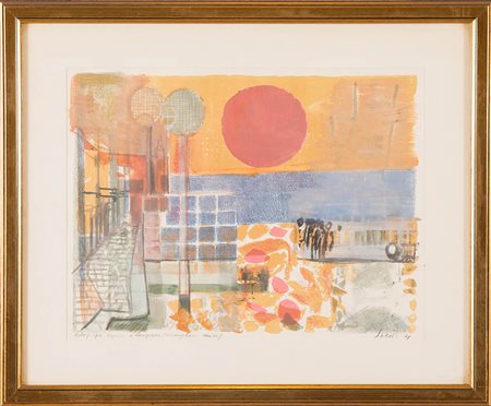 Bruno Saetti (Bologna 1902 – 1984), “Venezia”, 1968. Litografia su carta...