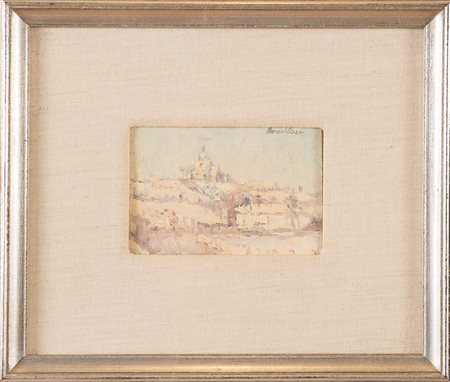 Norma Mascellani (Bologna 1909 – 2009), “San Luca sotto la neve”. Olio su...