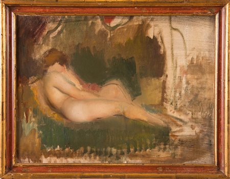 Pietro Annigoni (Milano 1910 - Firenze 1988), “Nudo disteso”, LXIII. Olio su...