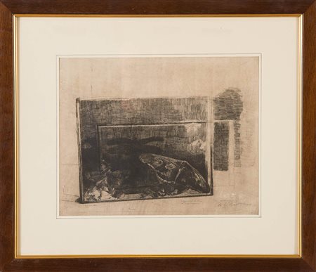 Luigi Bartolini (Cupramontana 1892 - Roma 1963), “Il Museo”, 1924. Incisione...