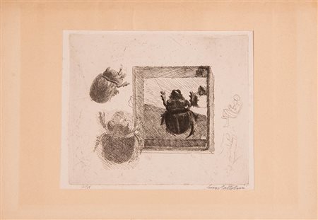 Luigi Bartolini (Cupramontana 1892 - Roma 1963), “Scarabeo Ercole”. Incisione...