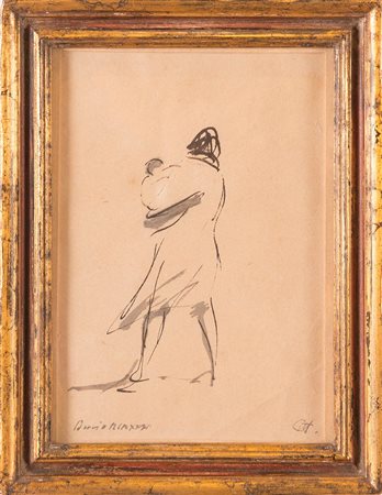 Pietro Annigoni (Milano 1910 - Firenze 1988), “Maternità”. China acquerellata...