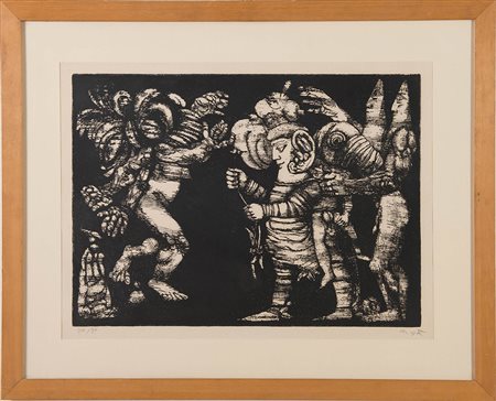 Luciano De Vita (Ancona 1929 – 1992), “Senza Titolo”. Incisione su carta,...