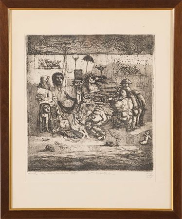 Luciano De Vita (Ancona 1929 – 1992), “La fucilazione”, 1955. Incisione su...