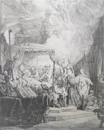 INCISIONE DEL XIX/XX SEC. Rembrandt Van Rijn (1606 - 1669) Incisione in basso...