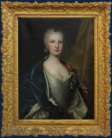 PITTORE AUSTRIACO DEL XVIII SEC. "Ritratto di nobildonna" Olio su tela cm...