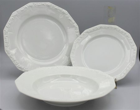 MANIFATTURA DI ROSENTHAL servizio di piatti da 12 modello maria in ceramica...