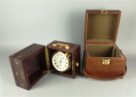 OROLOGIO LORENZ Orologio da barca in ottone montato come giroscopio in...