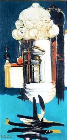 BRINDISI REMO (Roma 1918 - Lido di Spina 1996) "Venezia" 1958 Olio su tela...