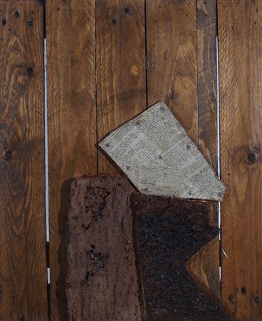 CRIPPA ROBERTO (Monza 1921 - Bresso 1972) "Senza Titolo" 1961 Collage su assi...