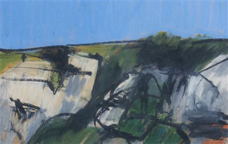 MORLOTTI ENNIO (Lecco 1919 - Milano 1992) "Paesaggio" '80 pastello su...