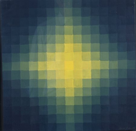 GARCIA ROSSI HORACIO (Buenos Aires 1929) "Senza Titolo" 1986 Tempera su carta...