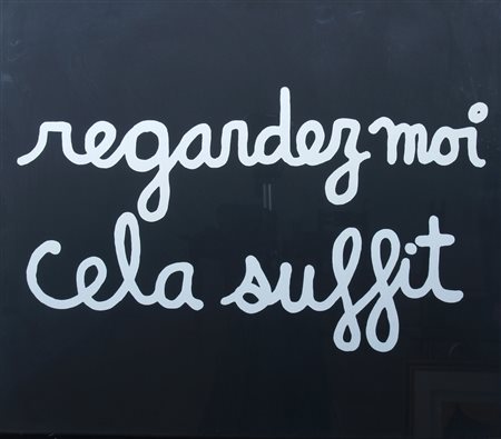 VAUTIER BEN (Napoli 1935) "Regardez moi cela suffit " Litografia su carta es....