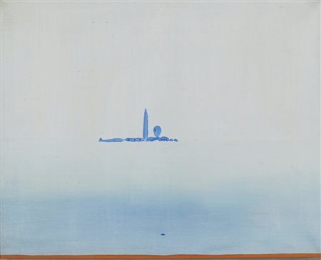 GUIDI VIRGILIO (Roma 1891 - Venezia 1984) "S. Giorgio Venezia " Olio su tela,...