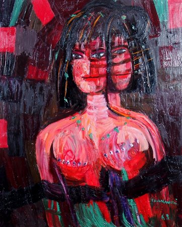 CASSINARI BRUNO (Piacenza 1912 - Milano 1992) "Giuseppina" 1968 Olio su tela...