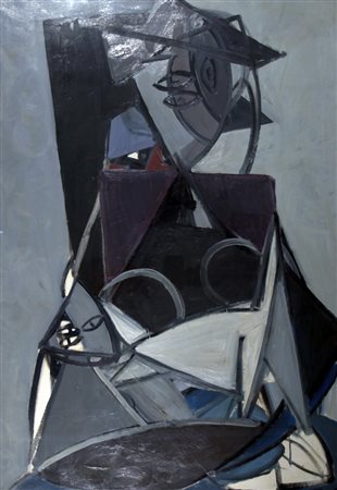 CRIPPA ROBERTO (Monza 1921 - Bresso 1972) "Figure astratte" 1949 Olio su tela...