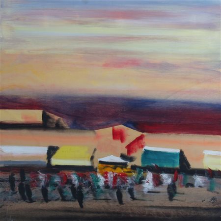 MAGAZZINI SALVATORE (Pistoia 1955) "Marrakech" Olio su tavola cm. H: 60.00 P:...