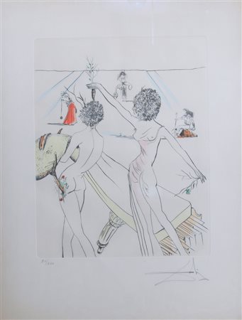 DALI' SALVADOR (Figueras 1904 - Figueras 1989) "Due Venus" incisione su carta...