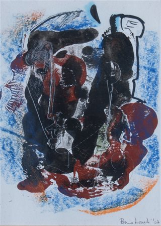 LANDI BRUNO (Roma 1941) "Senza titolo" 2007 Tecnica mista su carta cm. H:...