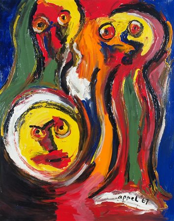 APPEL KAREL (Amsterdam 1921 - Zurigo 2006) "Senza titolo" 1967 Olio su tela...