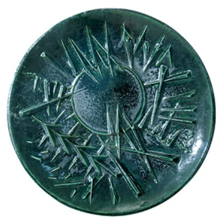 POMODORO ARNALDO (Morciano di Romagna 1926) "Piatto rotondo " 2003 Gres...