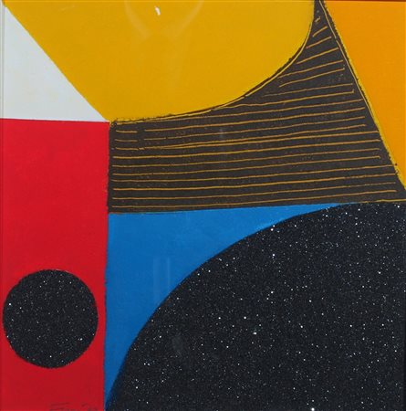 FUSI WALTER (Udine 1924) "Senza Titolo" Tecnica mista su cartoncino cm. H:...