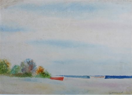 OMICCIOLI GIOVANNI (Roma 1901 - Roma 1975) "Paesaggio " Olio su cartoncino...