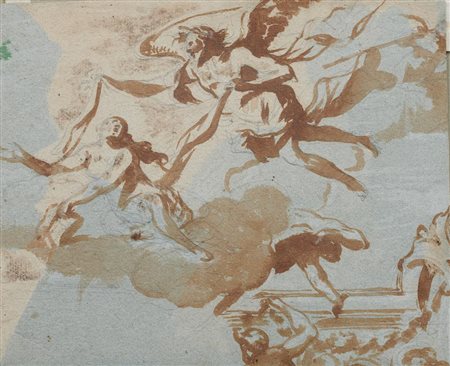 Scuola Italiana del XVII secolo SCENA MITOLOGICA Penna e inchiostro bruno e...