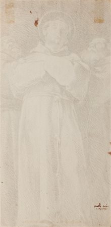 Guido Reni [da] (1575 - 1642) SAN FRANCESCO IN ESTASI Matita di grafite. mm...