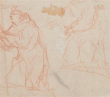Giacomo Cavedone [cerchia di] (1577 - 1660) STUDIO PER UN MONACO IN PREGHIERA...