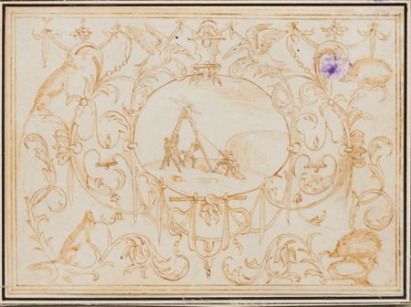 Scuola Toscana del XVII secolo COPPIA DI DISEGNI Due scene dalla passione di...