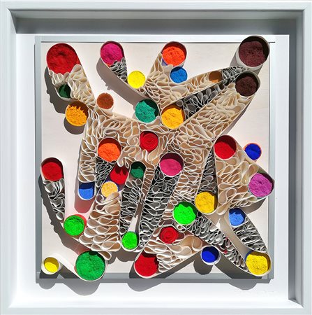 MICHELE TONIATTI Tela, colore, forma, spazio., 2019 puri pigmenti su legno,...