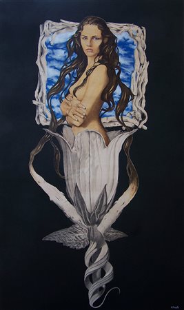 PAOLO ROSSETTO Fattore X Tecnica mista su tavola cm 100X60