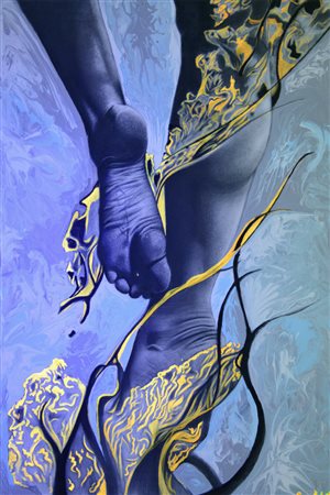 ESY_LANSK_ART Invisible Reality, 2018 mixed media su tela, effetto uv,...