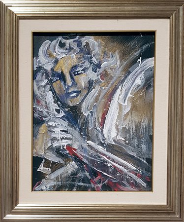 FLAVIA MANTOVAN Castel Sant Angelo acrilico su tela cm 40x30